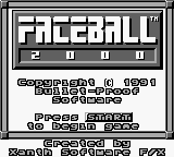 Faceball 2000 (USA) Title Screen